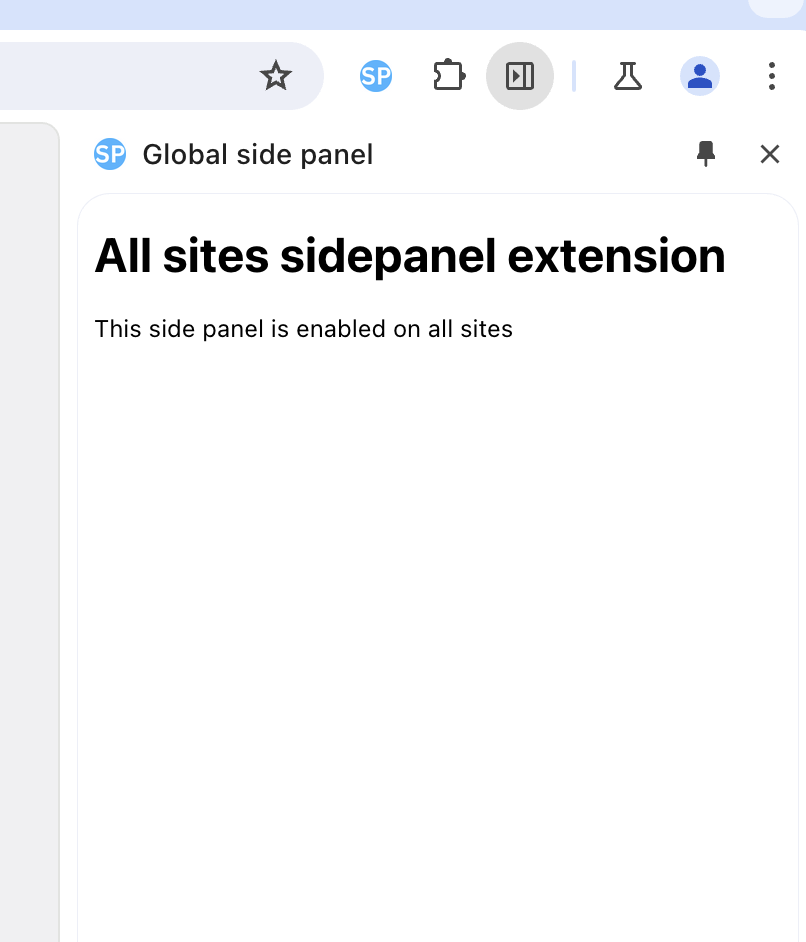 Custom Google Chrome Sidepanel Extension